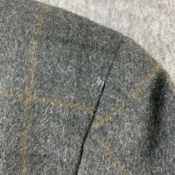 Brooks Brothers Blazer Jacket Mens 44 LG Camelhair Sport‎ Coat Window Pane - Picture 14 of 15